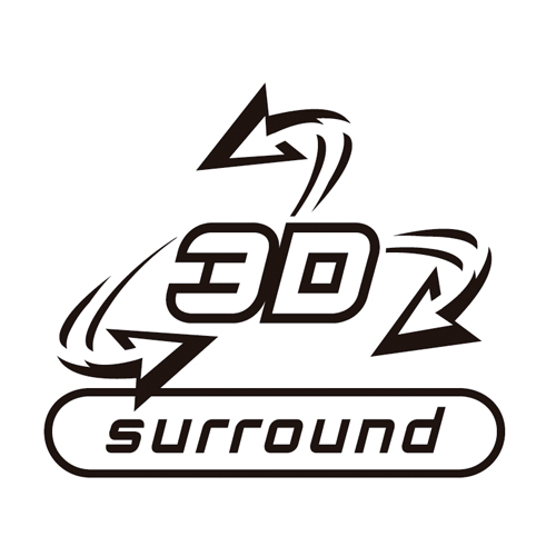 Download vector logo 3d surround EPS Free