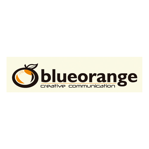 Logo blue orange creative communication en formato vectorial