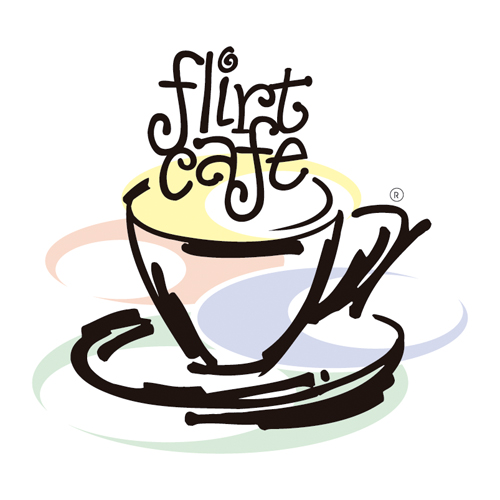 Logo flirt cafe en formato vectorial