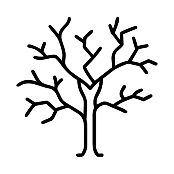 Icono Árbol Seco Sin Hojas en formato vectorial