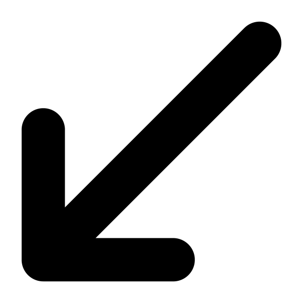 Icon Arrow Down Left in PNG HD, high quality