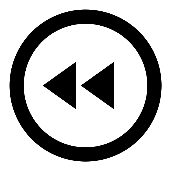 Backward Icon in vector format