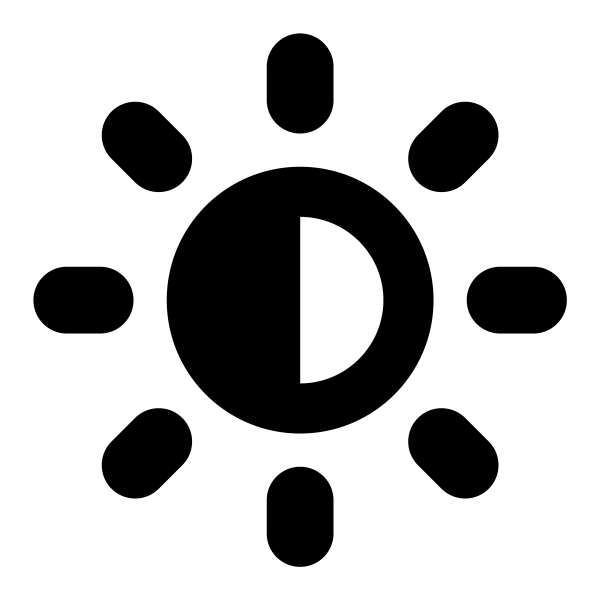 Brightness Contrast Icon in vector format