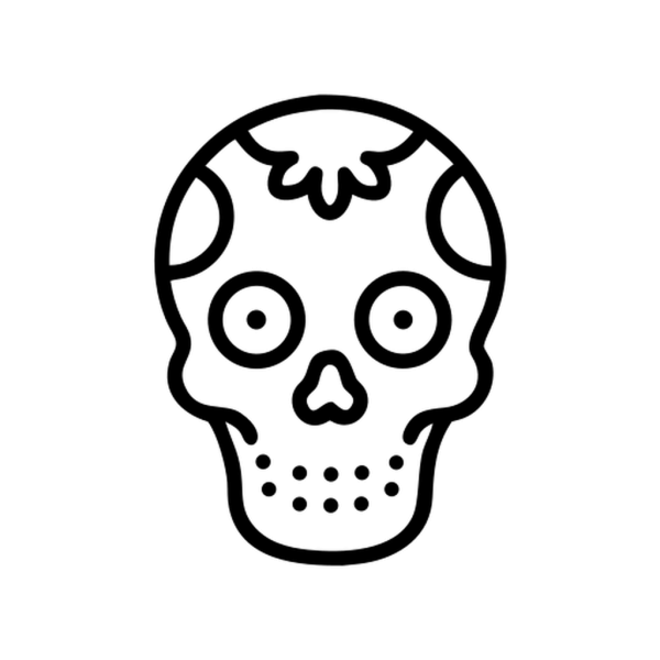 Icono Calavera Mexicana Tipo Catrina en formato vectorial