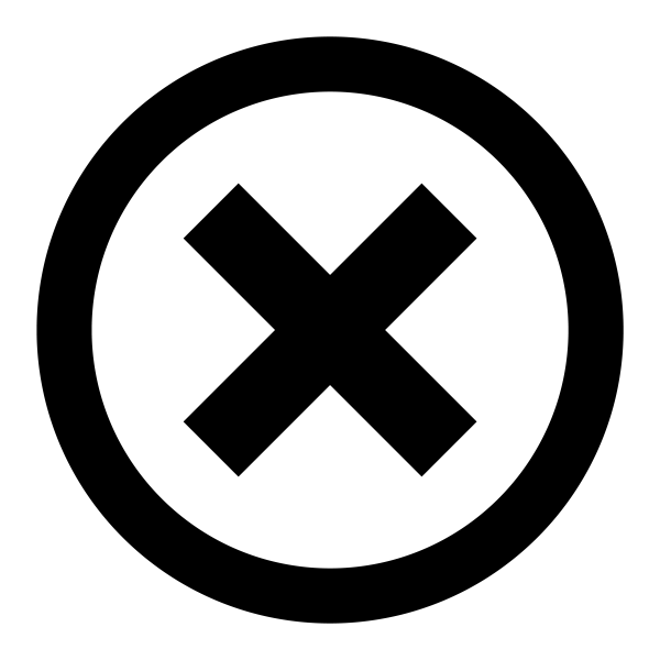 Cancel Circle Icon in vector format