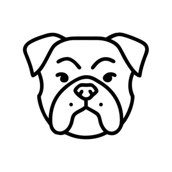 Icono Cara De Perro Bulldog en PNG HD, alta calidad