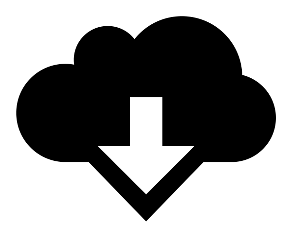 Icono Cloud Download en formato vectorial