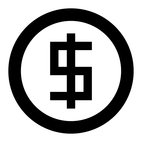 Icono Coin Dollar en formato vectorial