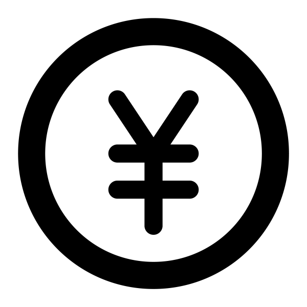 Icono Coin Yen en PNG HD, alta calidad