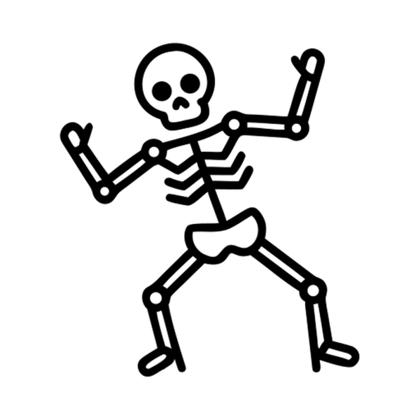 Icono Esqueleto Bailando en formato vectorial