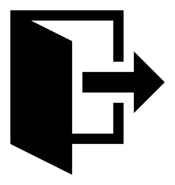 Icono Exit en formato vectorial