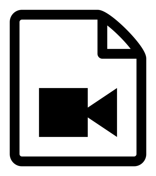 Icono File Video en formato vectorial