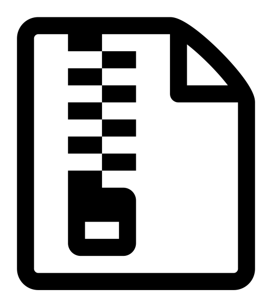 Icono File Zip en formato vectorial