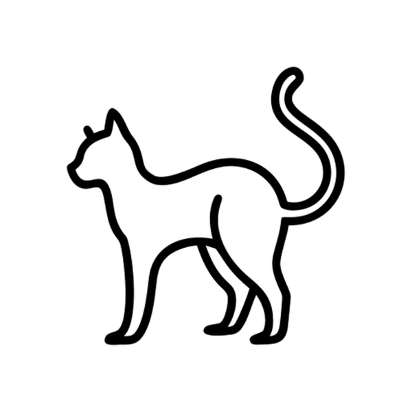 Gato Con Cola Arqueada Icon in vector format