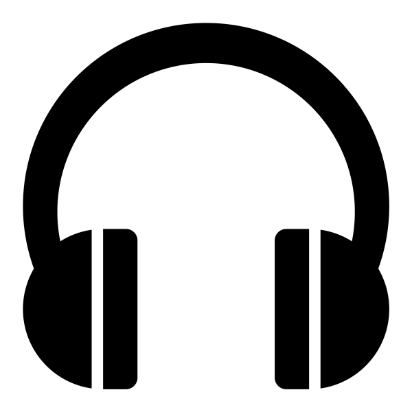 Headphones Icon in vector format