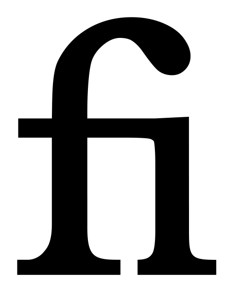 Icono Ligature en formato vectorial