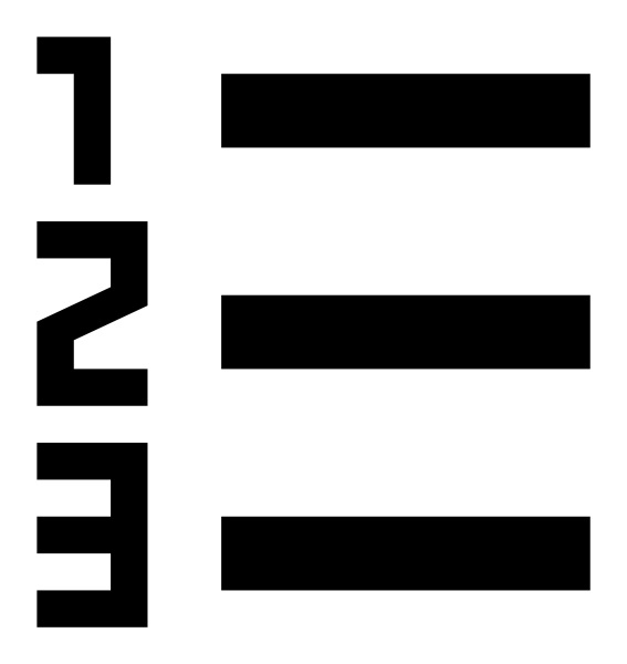 Icono List Numbered en formato vectorial