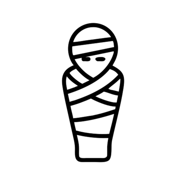 Icono Momia Envuelta En Vendas en formato vectorial