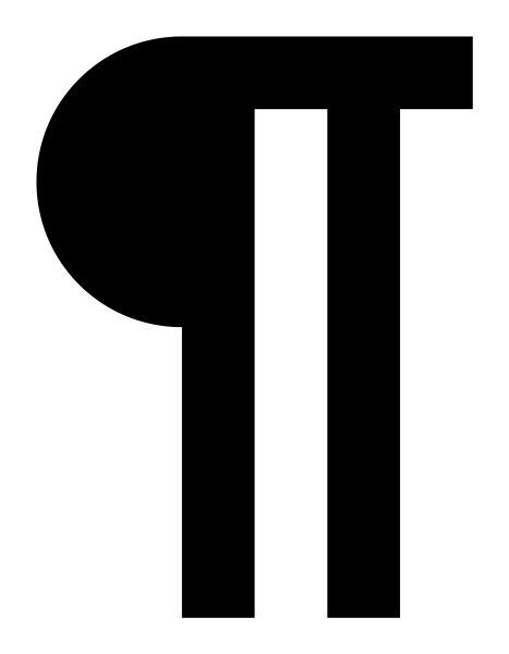 Icono Pilcrow en formato vectorial