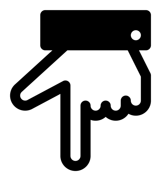 Point Down Icon in vector format