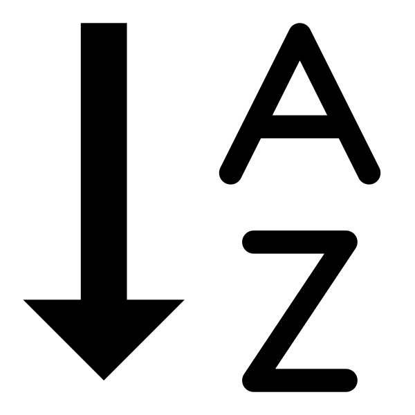 Icono Sort Alpha Asc en formato vectorial