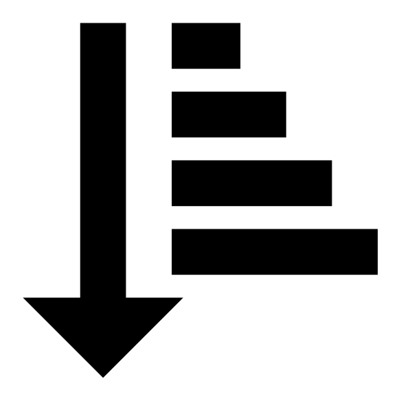 Icono Sort Amount Asc en PNG HD, alta calidad