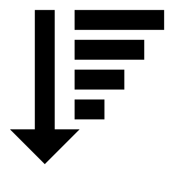 Icono Sort Amount Desc en PNG HD, alta calidad