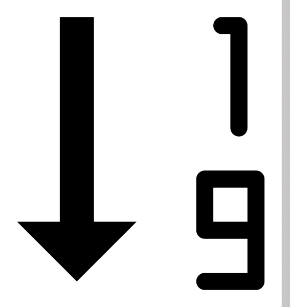 Icono Sort Numeric Asc en PNG HD, alta calidad