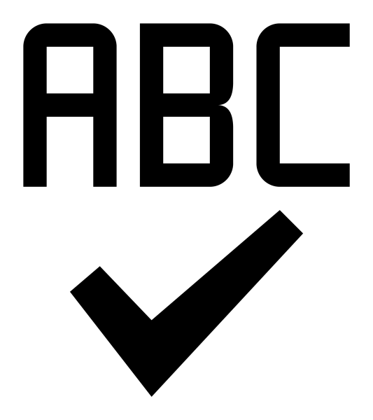 Icono Spell Check en formato vectorial