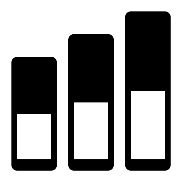 Stats Bars Icon in vector format