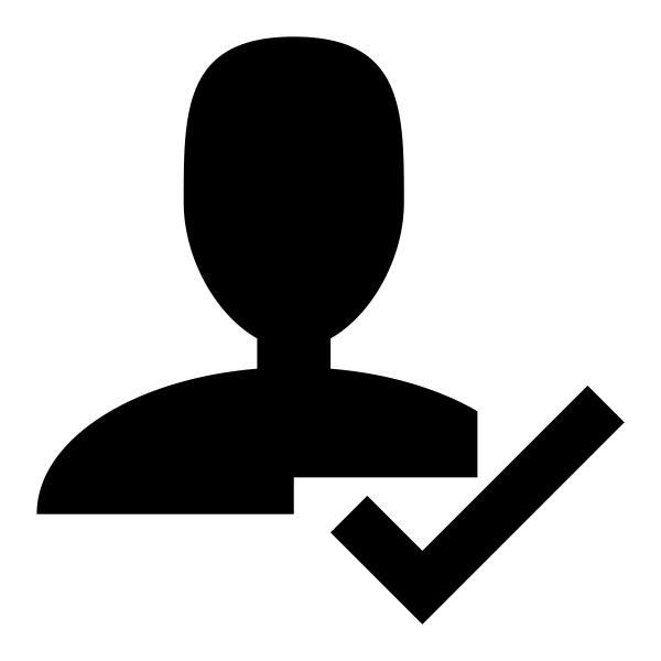 Icon User Check in PNG HD, high quality