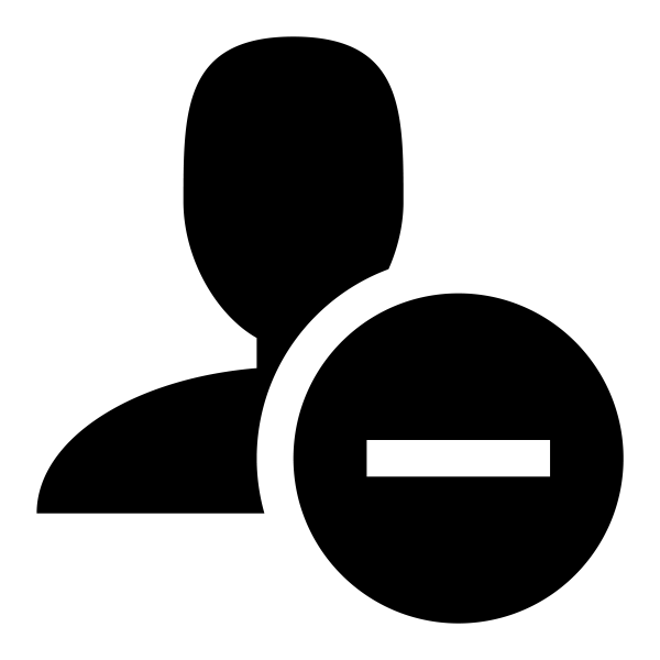 Icono User Minus en formato vectorial