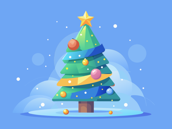 Plantilla Árbol De Navidad en formato vectorial