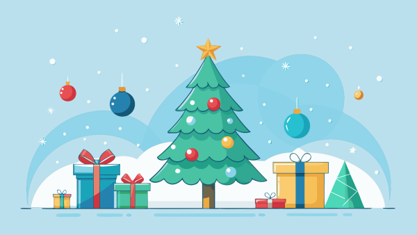 Plantilla árbol De Navidad Con Regalos en PNG HD, alta calidad