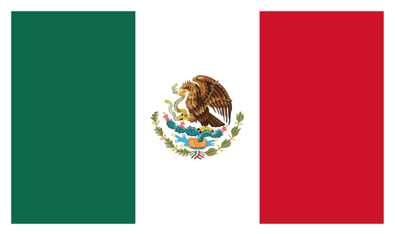 Plantilla Bandera De México en PNG HD, alta calidad