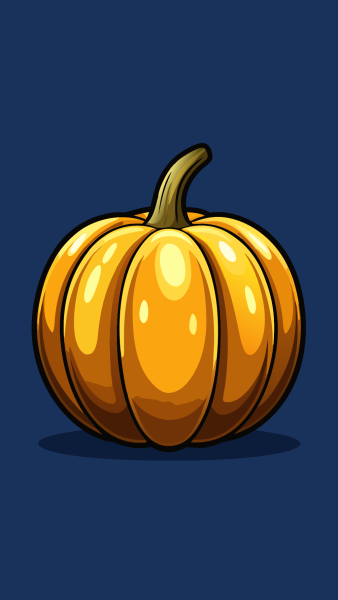 Plantilla Calabaza Dorada De Halloween en formato vectorial