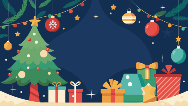 Plantilla Christmas Cover en PNG HD, alta calidad