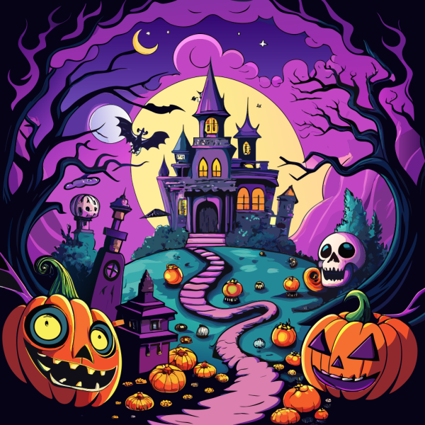Plantilla Haunted Mansion en PNG HD, alta calidad