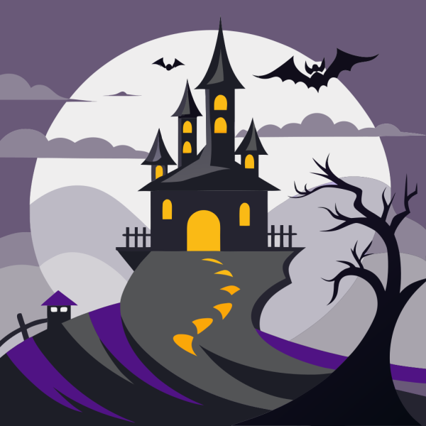 Plantilla Haunted Mansion On Hill en PNG HD, alta calidad