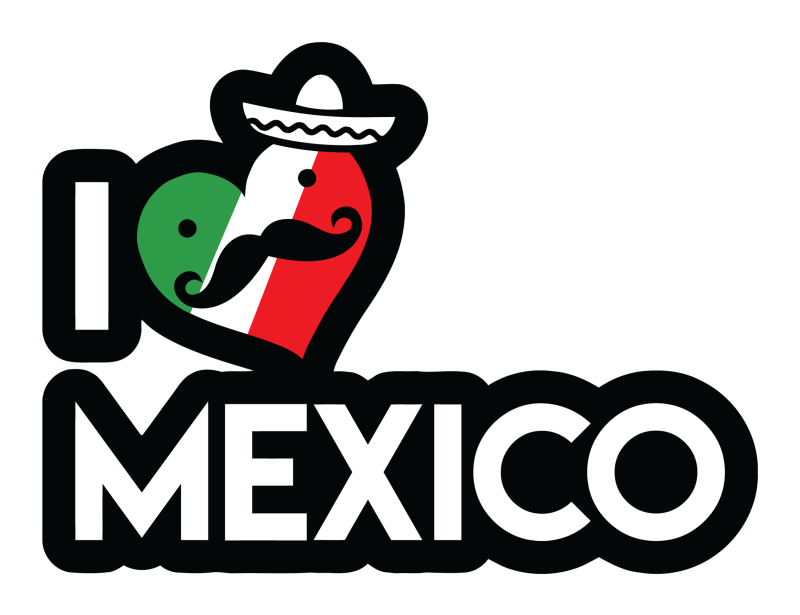 Logo I Love México en formato vectorial