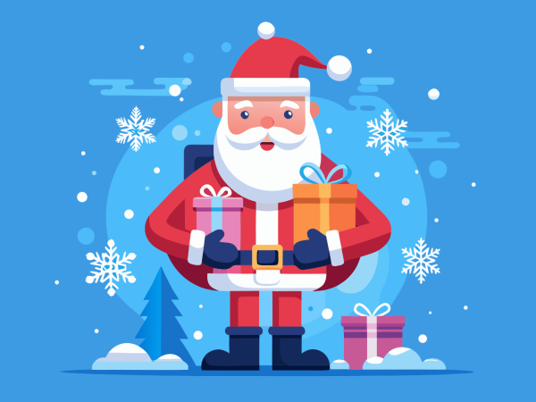 Plantilla Santa Claus en PNG HD, alta calidad