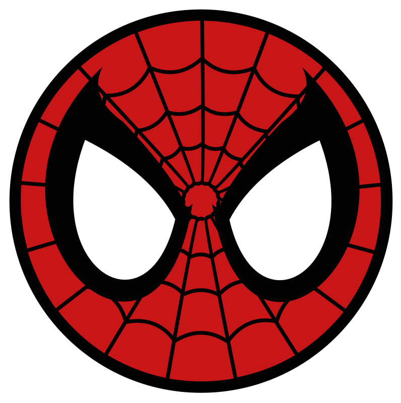 Plantilla Spiderman Cara en PNG HD, alta calidad