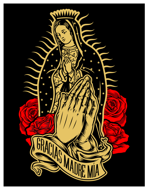 Plantilla Virgen De Guadalupe en PNG HD, alta calidad