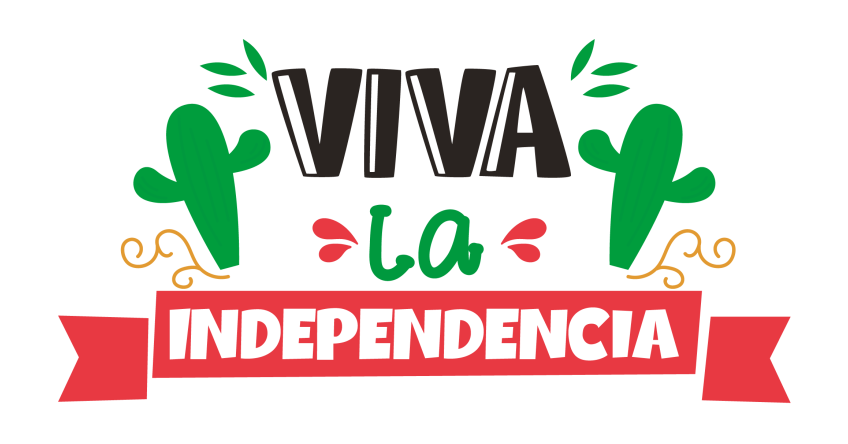 Plantilla Viva La Independencia en PNG HD, alta calidad