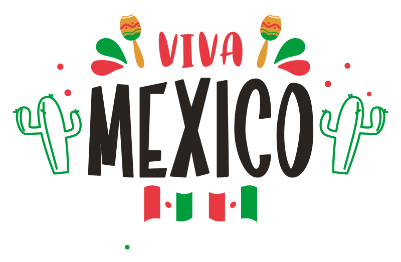 Plantilla Viva México en PNG HD, alta calidad