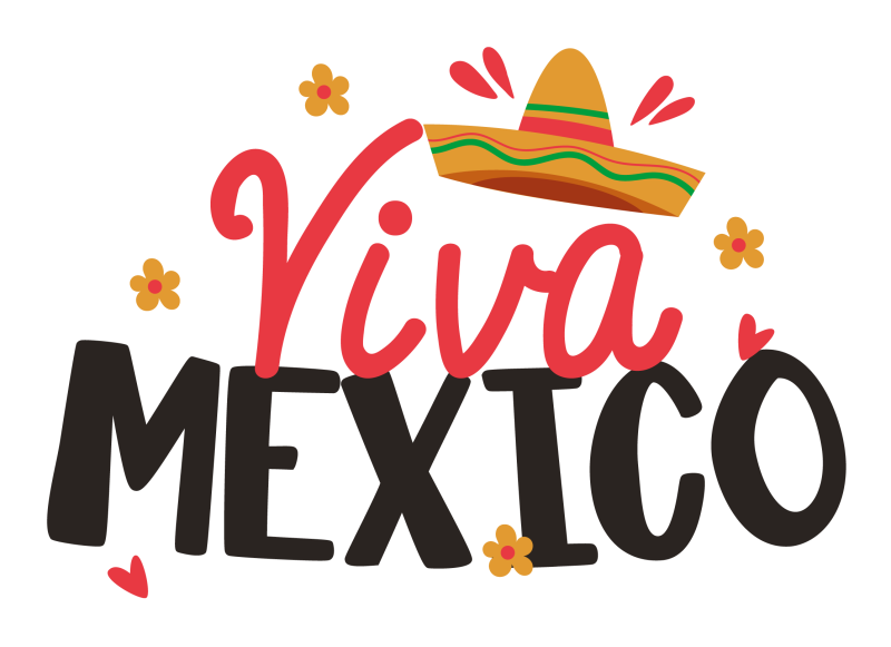 Plantilla Viva México en PNG HD, alta calidad