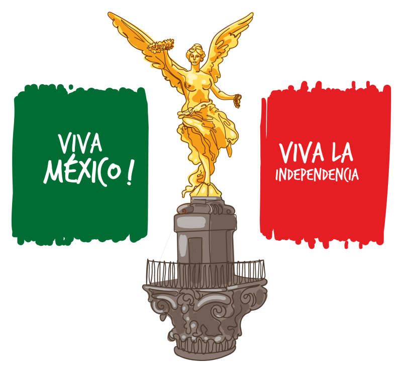 Logo Viva México Viva La Independencia en formato vectorial