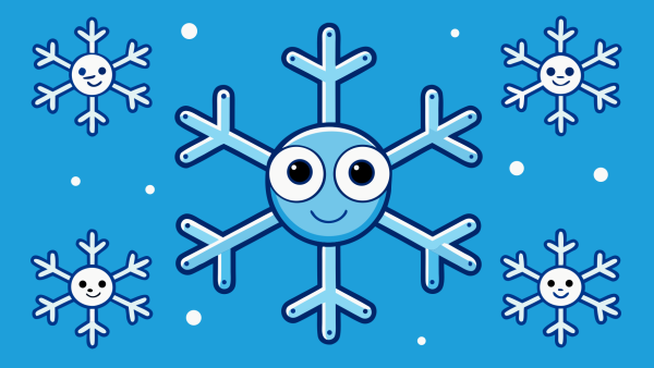 Copos De Nieve en formato vectorial