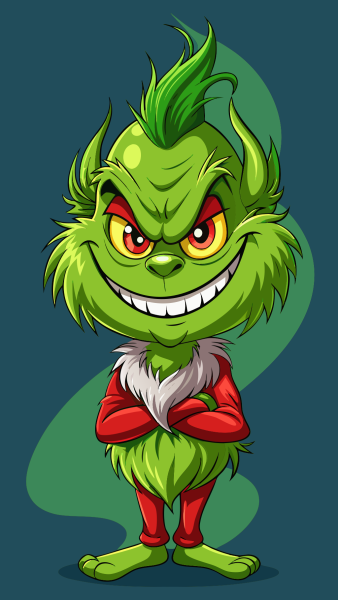 Vector Grinch Travieso en PNG HD, alta calidad