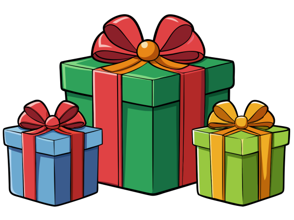 Regalos Navideños en formato vectorial